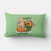 Dankjewel en dankbaar lumbar pillow kussen (Voorkant)