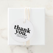 Dankjewel Favor Tags | Retro Zwart en Wit Bedankjes Labels (In situ)
