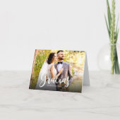 Dankjewel Foto Elegante Trouw Spaanse Dankbetuigin Bedankkaart (Voorkant)