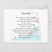 Dankjewel gedicht briefkaart (Voorkant)