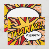 DANKJEWEL Gepersonaliseerde spraakballon Modern Aankondigingskaart (Voorkant / Achterkant)