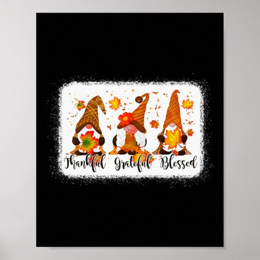 dankjewel grateful Blessed Herfst Gnomen herfst - Poster (Voorkant)