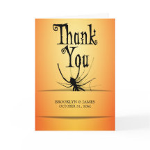 Dankjewel Halloween Kaarten Met Oranje Spin