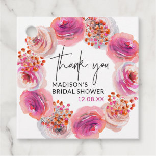 Dankjewel Helder Bloem Bruidsfeest Favor Tag Bedankjes Labels