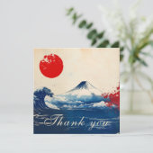 Dankjewel Japanse harmonie met Fuji Bedankkaart (Staand voorkant)