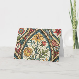 Dankjewel kaart – Arts & Crafts Glas in lood