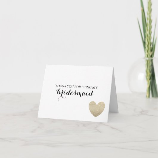 Dankjewel kaart - Bruidshart (Voorkant)