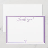 Dankjewel kaart (Donker Paarse) (Voorkant / Achterkant)