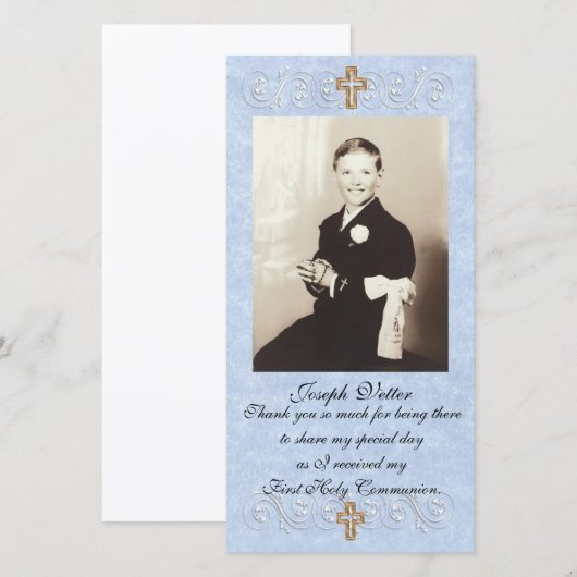 Dankjewel kaart Eerste Communie (Voorkant / Achterkant)