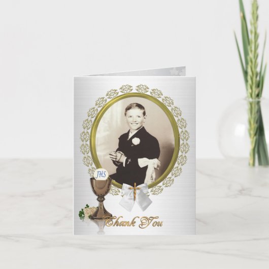 Dankjewel kaart Eerste Communie/Bevestiging (Voorkant)