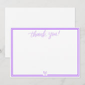 Dankjewel kaart (Helder Paarse) (Voorkant / Achterkant)