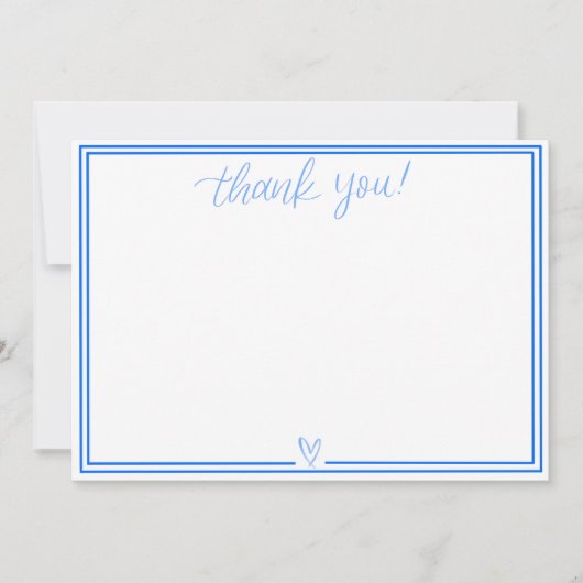 Dankjewel kaart (Helderblauw) (Voorkant)