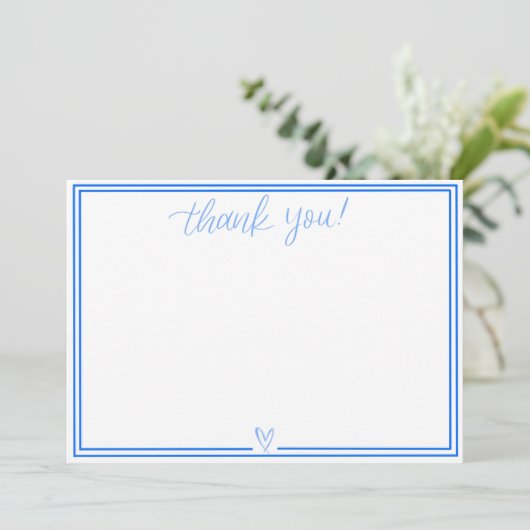 Dankjewel kaart (Helderblauw) (Staand voorkant)
