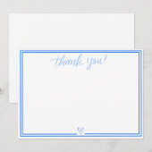 Dankjewel kaart (Helderblauw) (Voorkant / Achterkant)