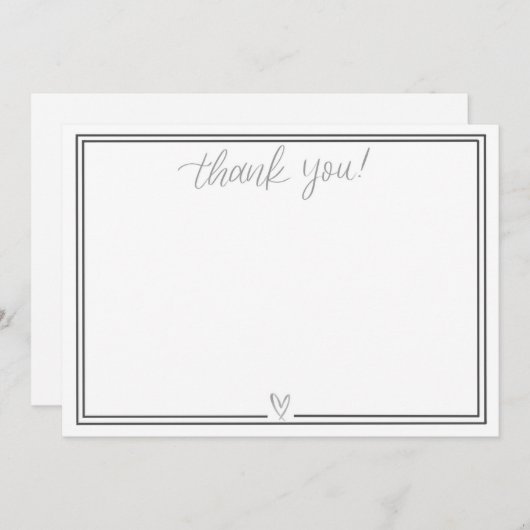 Dankjewel kaart (lichtgrijs) (Voorkant / Achterkant)