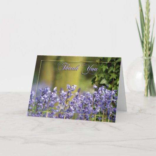 Dankjewel kaart met BlueBells (Voorkant)