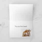 Dankjewel kaart met kitten en puppy binnen (Binnen)