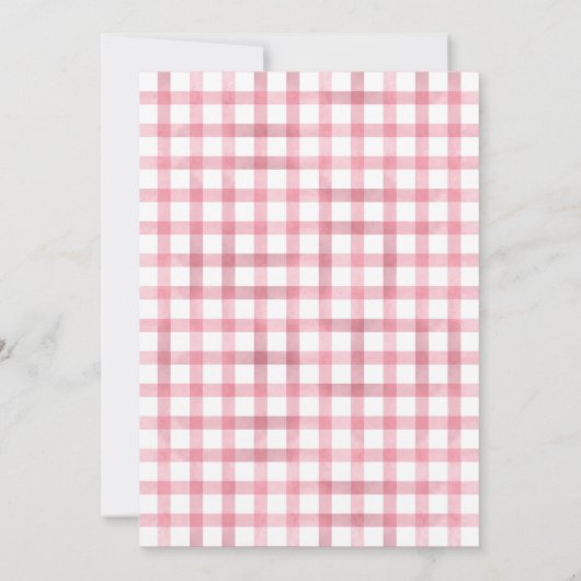 Dankjewel kaart met roze konijn (Achterkant)