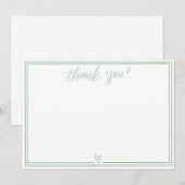 Dankjewel kaart (Sage Green) (Voorkant / Achterkant)