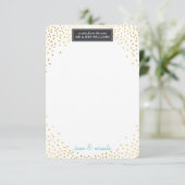 DANKJEWEL KAART TROUW mini gouden confetti pepermu (Staand voorkant)