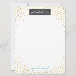 DANKJEWEL KAART TROUWEN mini gouden confetti mint