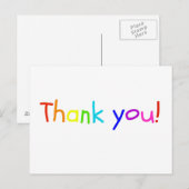 Dankjewel kaart van kind (Voorkant / Achterkant)