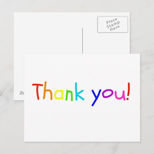 Dankjewel kaart van kind (Voorkant / Achterkant)