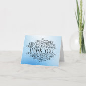 Dankjewel Kaart Verschillende talen Blauwe Waterve (Voorkant)