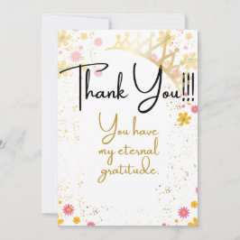 Dankjewel kaart voor een koningin