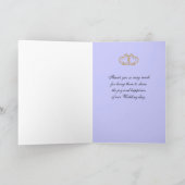 Dankjewel kaart voor foto met blauw lijst (Binnen)