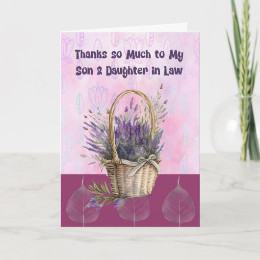 Dankjewel kaart voor zoon en dochter in de wet (Voorkant)