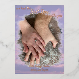 Dankjewel Kaarten: Dream Clouds Lover Theme Folie Feestdagenkaart