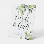 Dankjewel Kaarten en Cadeaus Botanische bruiloft Reclamebord Met Voetstuk (Voorkant)