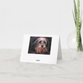 Dankjewel kaarten - Schattigee Hond Wenskaarten (Achterkant)