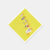 Dankjewel karakters servet (Hoek)