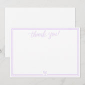 Dankjewel (Lila) Bedankkaart (Voorkant / Achterkant)