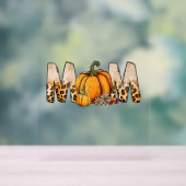 Dankjewel Mam Pompoen Leopart Acryl Bord (Neutraal)