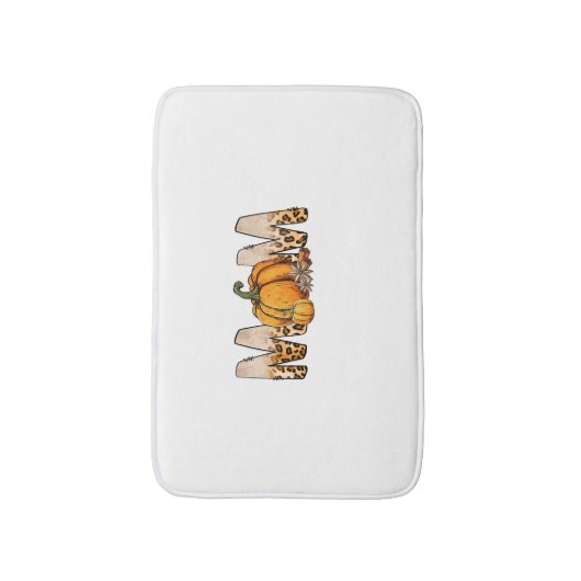 Dankjewel Mam Pompoen Leopart Badmat (Voorkant Verticaal)