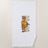 Dankjewel Mam Pompoen Leopart Strandlaken (Voorkant)