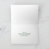 Dankjewel met kerstpatroon van dennenappels en hul kaart (Binnen)