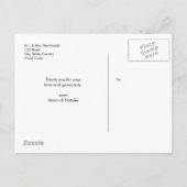 Dankjewel Modern Spaans Schrift Foto Namen & datum Aankondigingskaart (Achterkant)