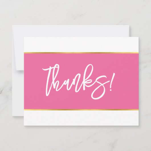 DANKJEWEL moderne mooie roze gouden witte script Bedankkaart (Voorkant)