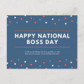 Dankjewel Nationale Boss Dag Feestdagenkaart (Voorkant)