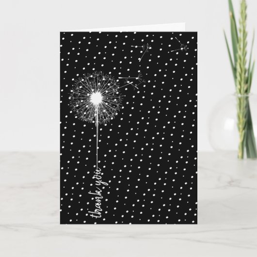 Dankjewel Paardenbloem op Stippen Kaart (Voorkant)