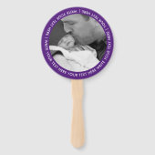 Dankjewel Paarse Witte Website Promo QR Code Foto Handwaaier (Achterkant)