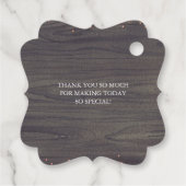 Dankjewel Roze Bloemen Rustieke Houten Bruidsdouch Bedankjes Labels (Achterkant)