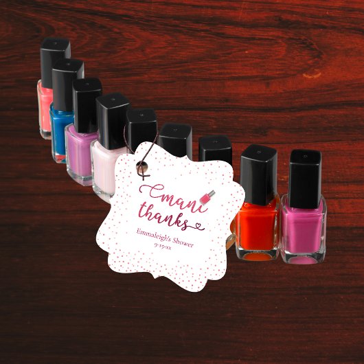 Dankjewel Roze Mani Bedankjes Labels