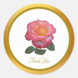 Dankjewel Roze Roos Sticker