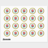 Dankjewel Roze Roos Sticker (Vel)