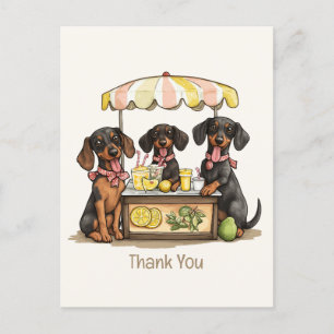 Dankjewel Saushond Honden Limonadestand Briefkaart